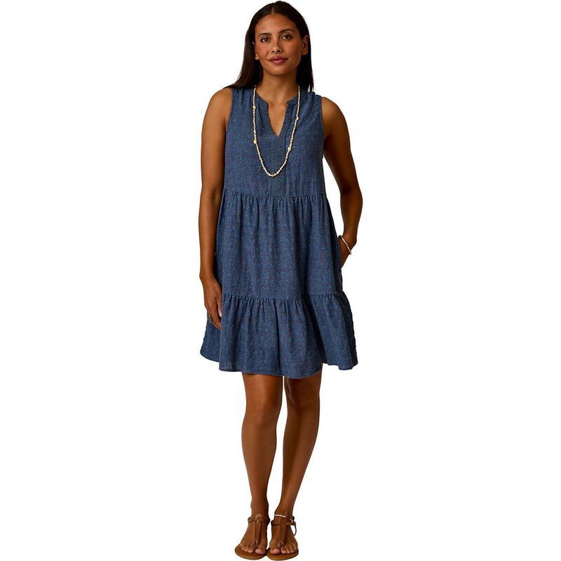 カーブデザイン レディース トップス ワンピース リネン Carve Designs Nellie Linen Dress Womens Tossed Batik