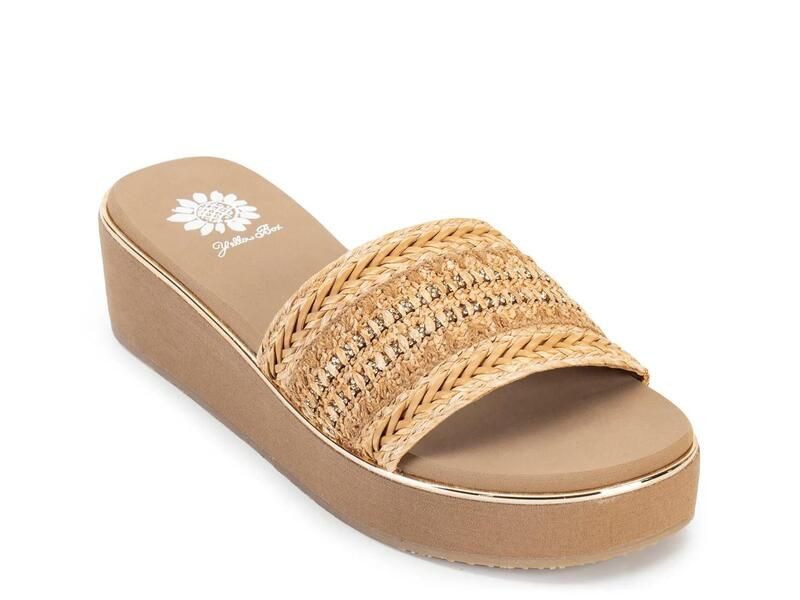 イエローボックス レディース シューズ サンダル Yellow BoxGuida Wedge Sandal Natural Beige ベージュ