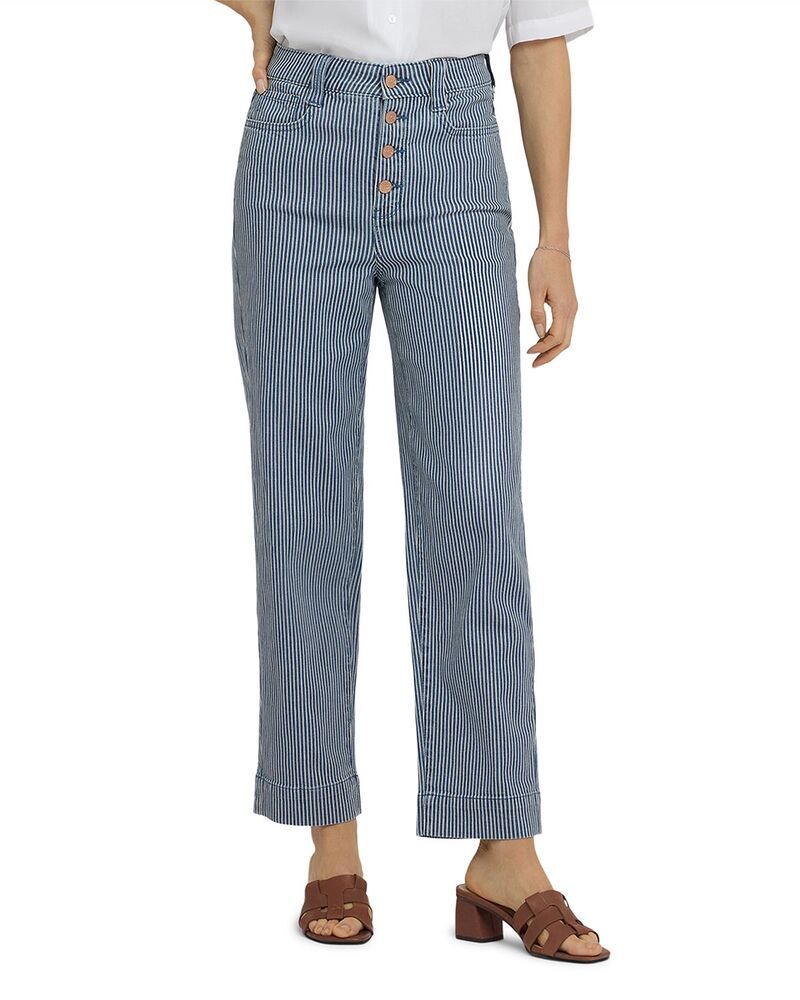 エヌワイディージェイ レディース ボトムス デニムパンツ アンクル ジーンズ NYDJ Kasey High Rise Stovepipe Ankle Jeans in Malaga Stripe ス