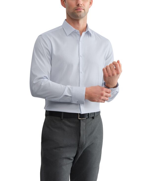 カルバンクライン メンズ トップス シャツ スリムフィット コットン Calvin Klein Refined Cotton Stretch Menslim Fit Dresshirt Blue ブル