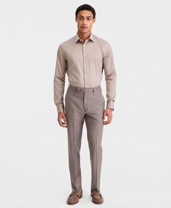 カルバンクライン メンズ ボトムス カジュアルパンツ ウール Calvin Klein MenslimFit WoolBlend Suit Separates Pants Light Brown ブラ