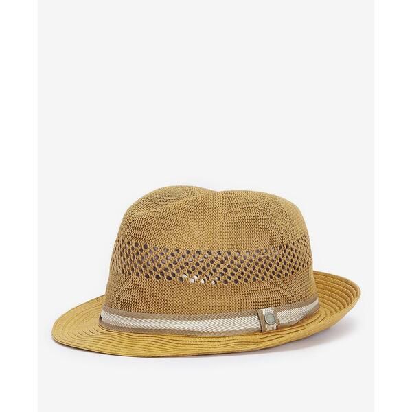 バブアー メンズ アクセサリー 帽子 Barbour Craster Trilby Hat Dark Tan タン