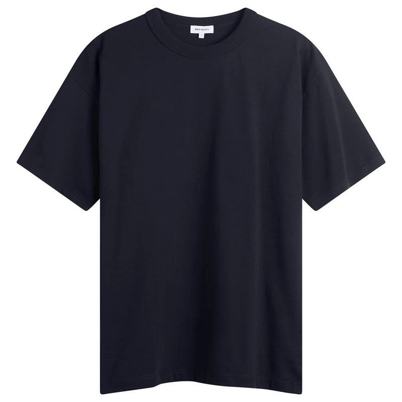 ノースプロジェクト メンズ トップス Tシャツ ロゴ Norse Projectsnekkersten Back Arch Logo TShirt Dark Navy ネイビー