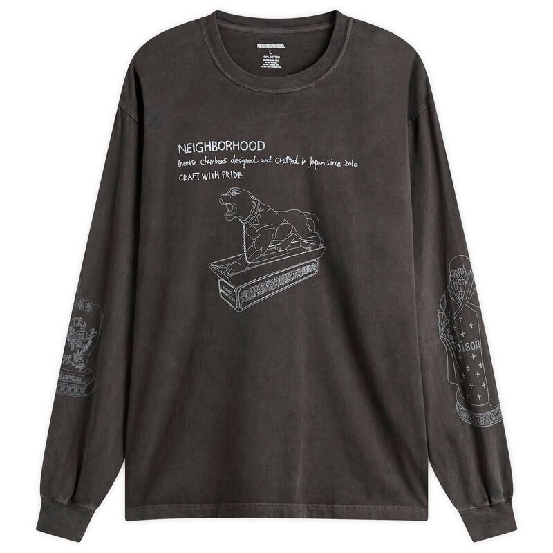 ネイバーフッド メンズ トップス Tシャツ Neighborhood LS8 Pigment Dyed Long Sleeve TShirt Black ブラック