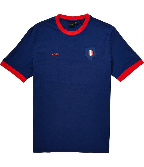 ヒューゴボス メンズ トップス シャツ Hugo Boss Lux WC 2026 Short Sleeve TShirt Navy ネイビー