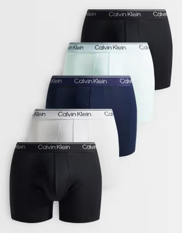 カルバンクライン メンズ アンダーウェア ボクサーパンツ Calvin Klein Microfiber Stretch 5 pack boxer briefsgrayblue BlackLight