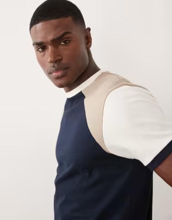 エイソス メンズ トップス Tシャツ レギュラーフィット コントラスト ASOS DESIGN heavyweight regular fit raglan Tshirt with contrast 9,105円