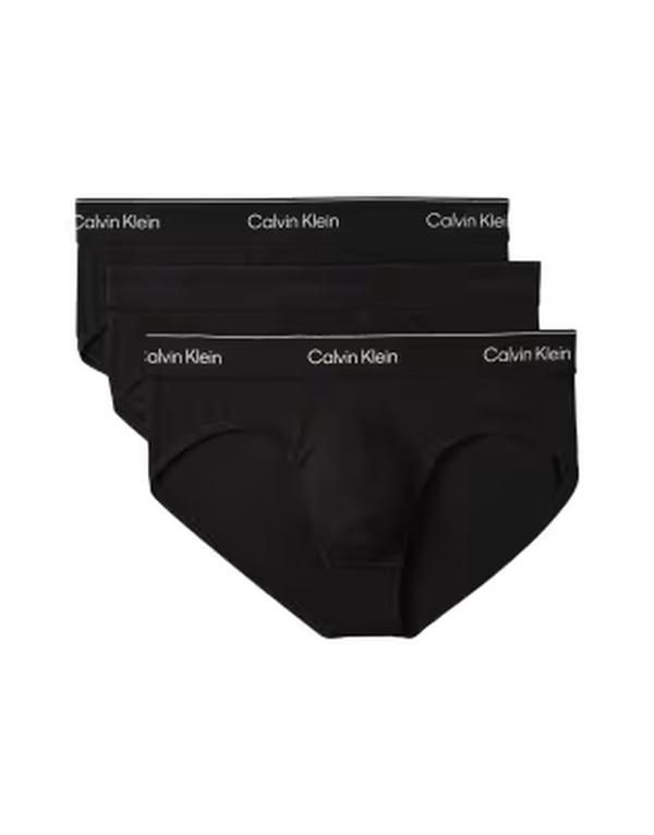 カルバンクライン メンズ アンダーウェア ブリーフパンツ コットン Calvin Klein Icon Cotton Stretch 3 pack hip briefs BLACK W HEAVENL