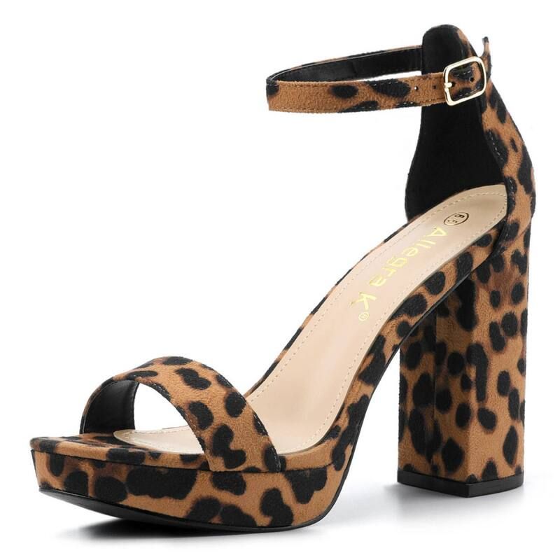 アレグラ ケー レディース シューズ パンプス プラットフォーム サンダル アンクル ヒール ALLEGRA K Womens Ankle Straplatform Chunky Heelsandal