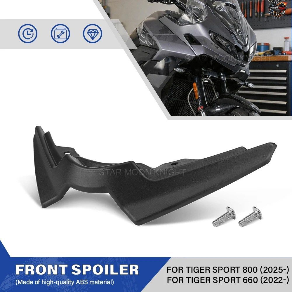 タイガースポーツ660（2022-2026年式）、スポーツ800（2025-2026年式）用、モトフロントスポイラー、ダウンフォース、ネイキッドフロントウ
