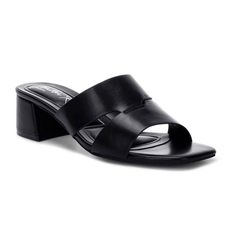 ロンドンラグ レディース シューズ サンダル ヒール London Rag Shulva Womens Block Heel Slide Sandals Black ブラック