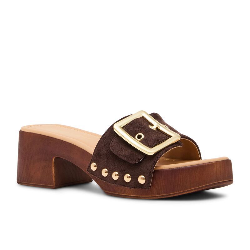 マッデンガール レディース シューズ サンダル madden girl Joeanna Womens Fabric SlipOn Casual Shoes Dk Brown ブラウン