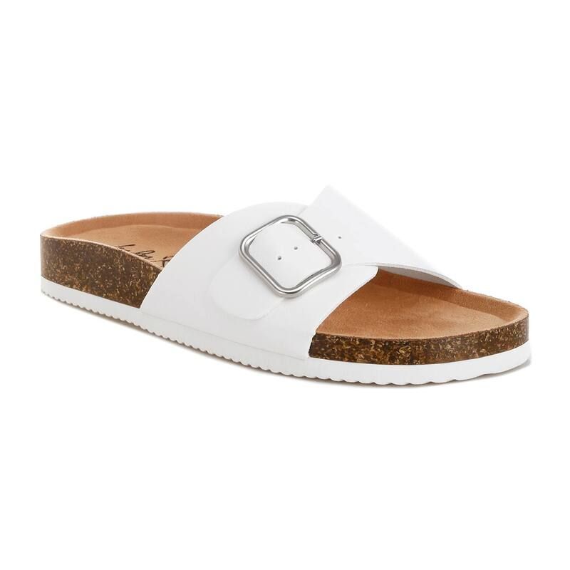 ロンドンラグ レディース シューズ サンダル London Rag Aranda WomenslipOn Comfort Sandals White ホワイト
