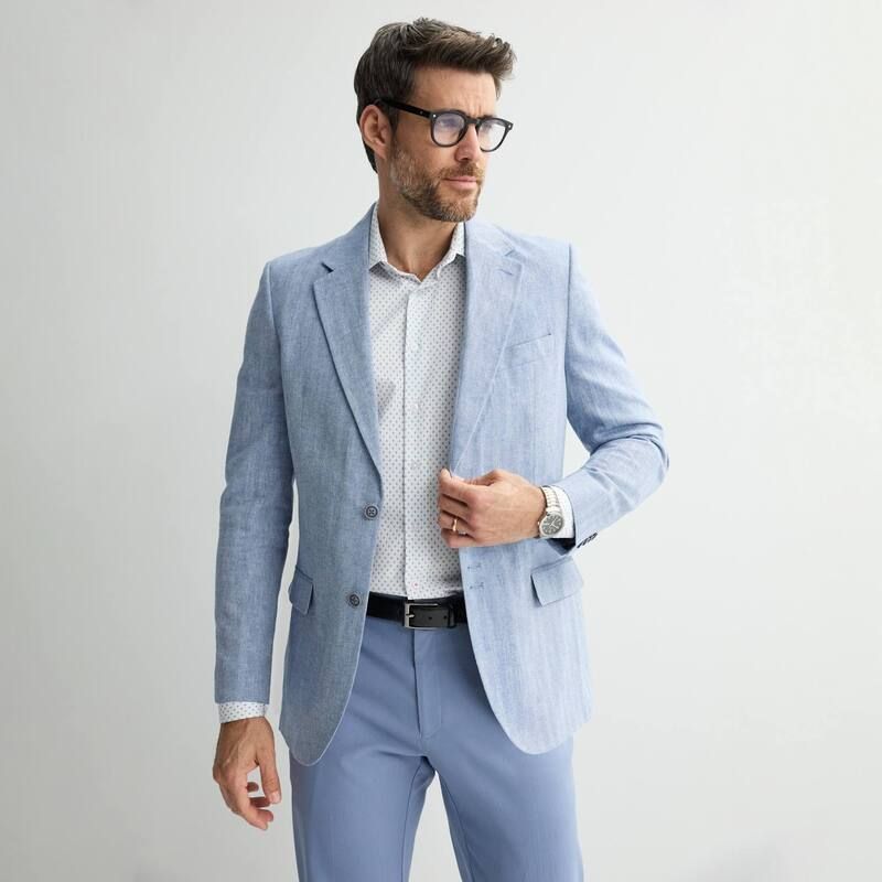 ナウティカ レディース アウター ジャケット・ブルゾン コート Mens Nautica Fashion Sport Coat Blue Herringbone ブルー