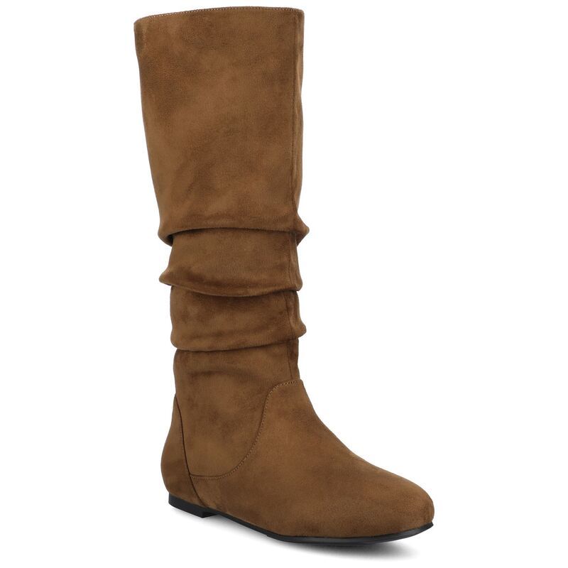 ジャーニー レディース シューズ ブーツ・レインブーツ Journee Jayne Round Toe Womens Riding Boots Brown Suede ブラウン 21,520円