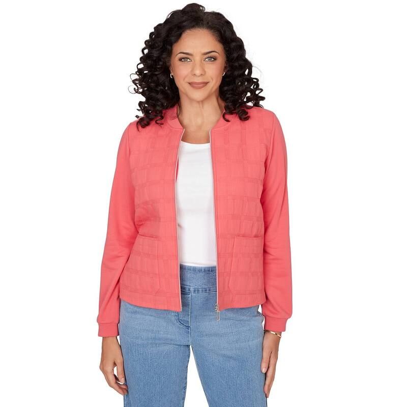 アルフレッド ダナー レディース アウター ジャケット・ブルゾン キルティング リブ ニット Womens Alfredunner Quilted Knit Ribbed Jacket Azalea