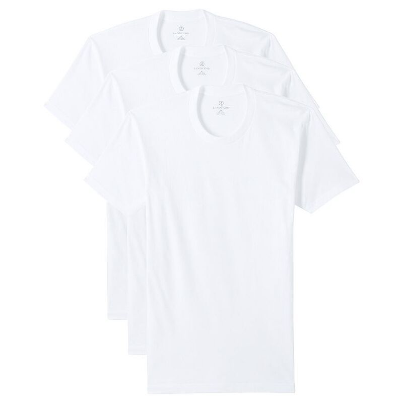 ランズエンド メンズ トップス シャツ クルーネック Mens Lands End Crewneck 3Pack Undershirt Gray Heather グレー