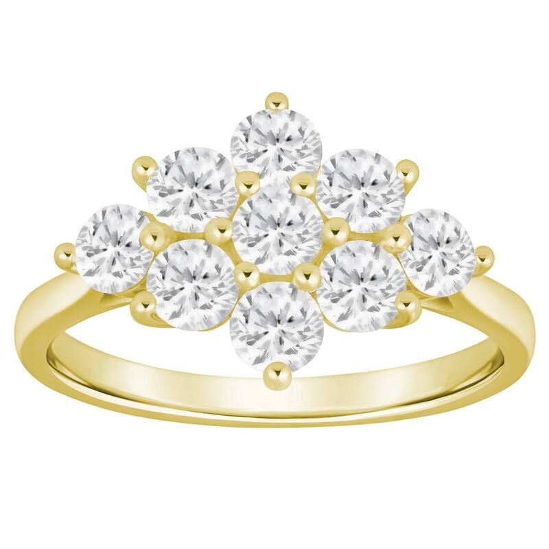 Alyson Layne レディース アクセサリー リング Alyson Layne 10k Gold 12 CaratW LabGrown Diamond Clustering 10k Gold ゴ
