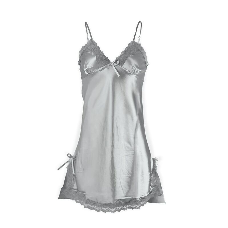 アレグラ ケー レディース アンダーウェア ナイトウェア レーストリム サテン レース ALLEGRA K Womens Nightgown Satin Lace Trim Sleepwear Paj