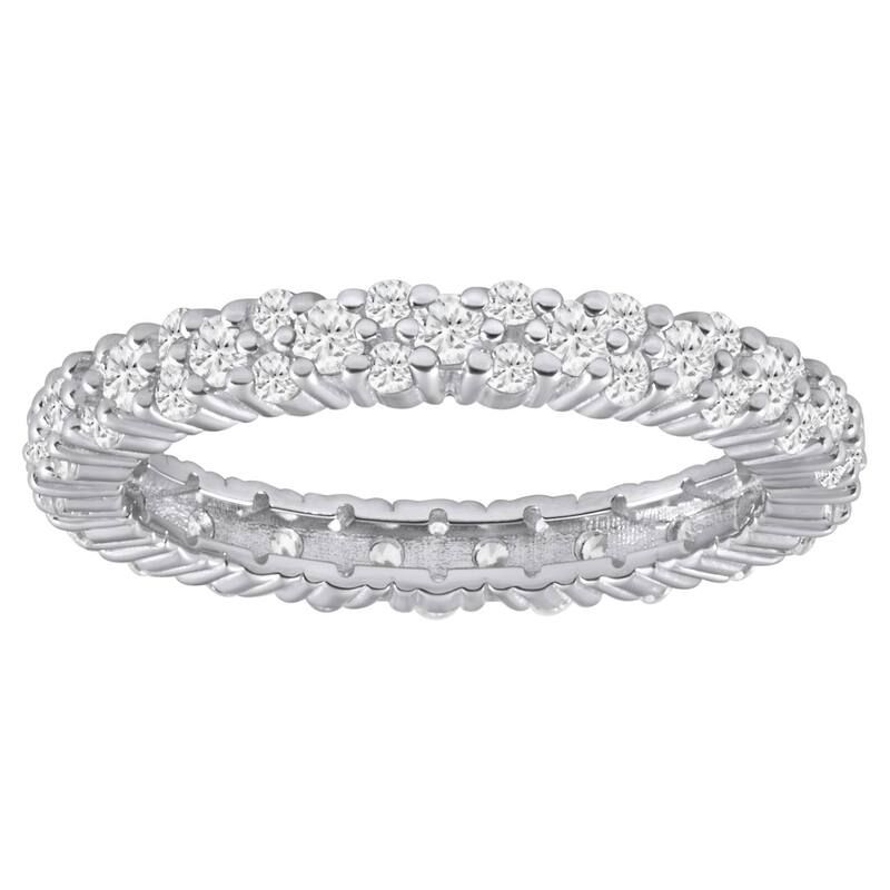 Alyson Layne レディース アクセサリー リング Alyson Layne 10k Gold 78 CaratW Lab Grown Diamond Full Eternity Band 1