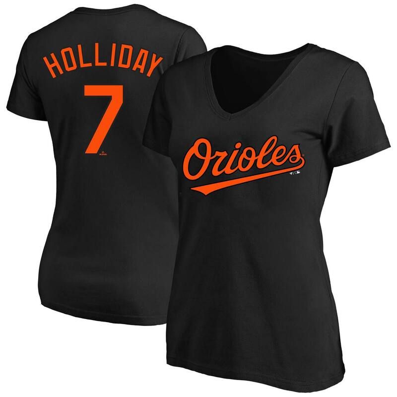 プロファイル レディース トップス Tシャツ Vネック プラスサイズ Profile Womens Jackson Holliday Black Baltimore Orioles Plusize N