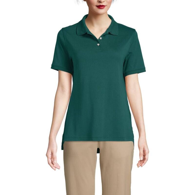 ランズエンド レディース トップス Tシャツ ポロシャツ トール Womens Tallands End School Uniform Short Sleeve Interlock Polo Ever