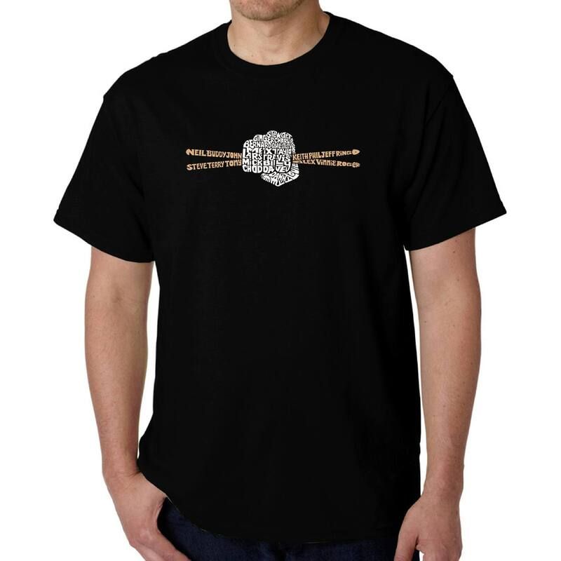 エルエーポップアート レディース トップス Tシャツ LA Pop Art Drum Sticks Mens Word ArtShirt Black ブラック
