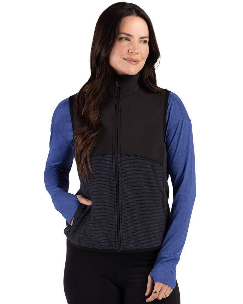 カッターアンドバック レディース アウター ジャケット・ブルゾン ベスト フリース Cutter Buck Hunts Point Epicomfort Recycled Fleece Womens