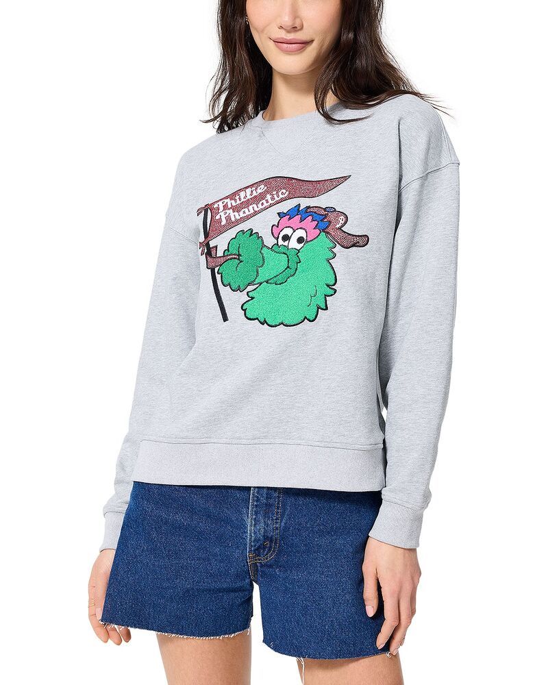 テレズ レディース アウター パーカー・スウェット クルーネック シャツ ロゴ Terez Gemstone Logo Crewneck Sweatshirt PHILADELPHIA PHILLIE