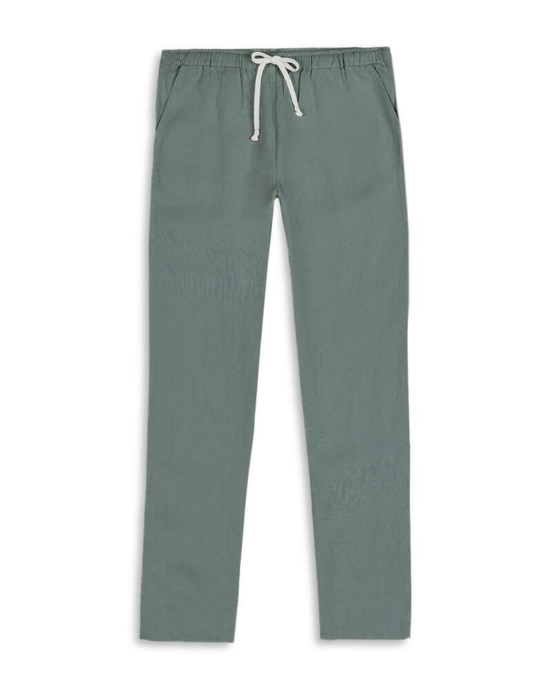 アレックスクレーン メンズ ボトムス カジュアルパンツ レギュラーフィット リネン Alex Crane Bo Linen Regular Fit Drawstring Pants Jade