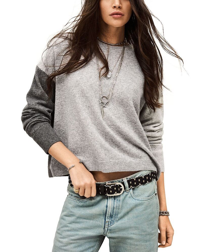 バッシュ レディース アウター ニット・セーター bash Pull Chaya Cashmere Sweater Grey グレー