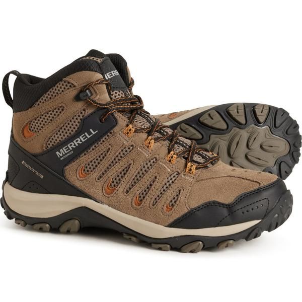メレル メンズ シューズ ブーツ・レインブーツ レザー Merrell Crosslander 3 Mid Hiking Shoes Waterproof Leather For Men Boulde