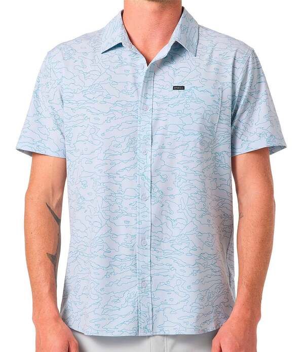 オニール メンズ トップス シャツ ONeill TRVLR Traverse Standard Fit Short Sleeve Woven Shirt High Rise