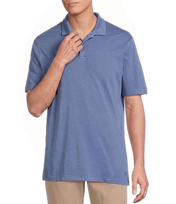 ダニエル クレミュ メンズ トップス シャツ Cremieux Blue Label Garment Dyed Solid Short Sleeve Polo Shirt Medium Blue ブル