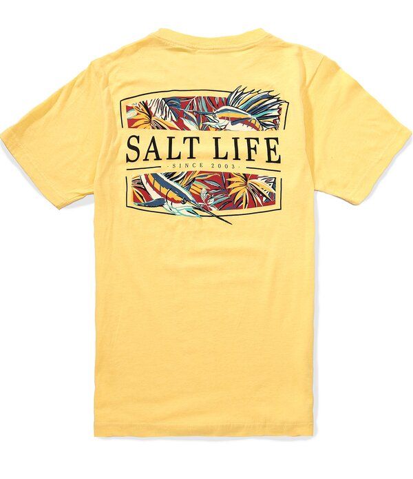 ソルトライフ メンズ トップス シャツ グラフィック Salt Life Lush Canopy Short Sleeve Graphic TShirt Golden Haze
