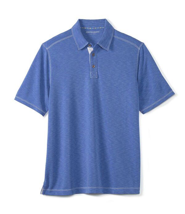 ジョンストンアンドマーフィー メンズ トップス シャツ ヴィンテージ Johnston Murphy Vintage Slub Short Sleeve Polo Shirt Royal