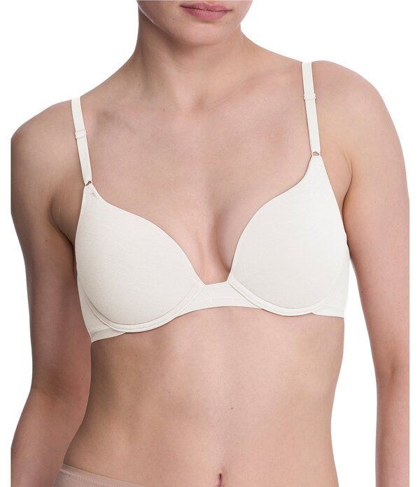 ナトリ レディース アンダーウェア ブラジャー Tシャツ コットン Natori Bliss Cotton Convertible TShirt Bra White ホワイト