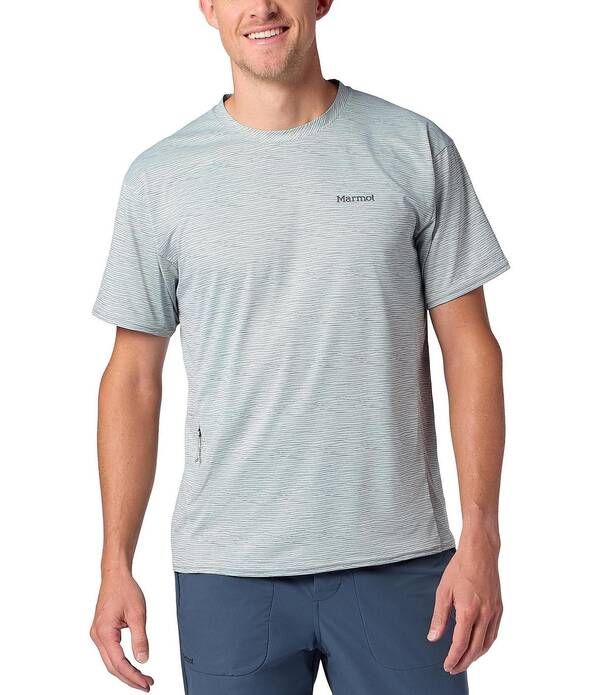 マーモット メンズ トップス シャツ Marmot AirExchange SolarShield Short Sleeve TShirt Boulder Creek Frequency
