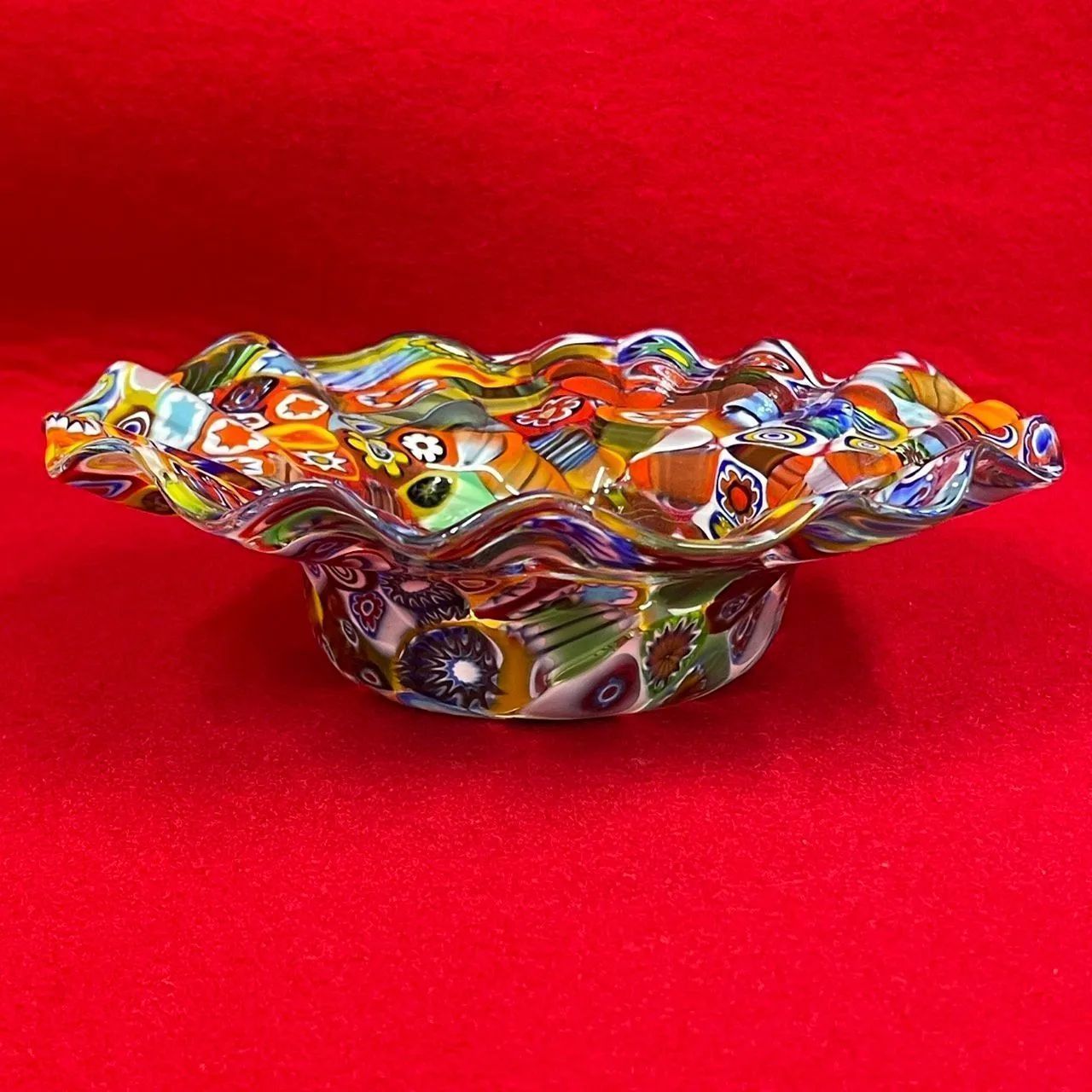 MURANO ムラーノ ベネチアンガラス ミルフィオリ アートボウル 小皿