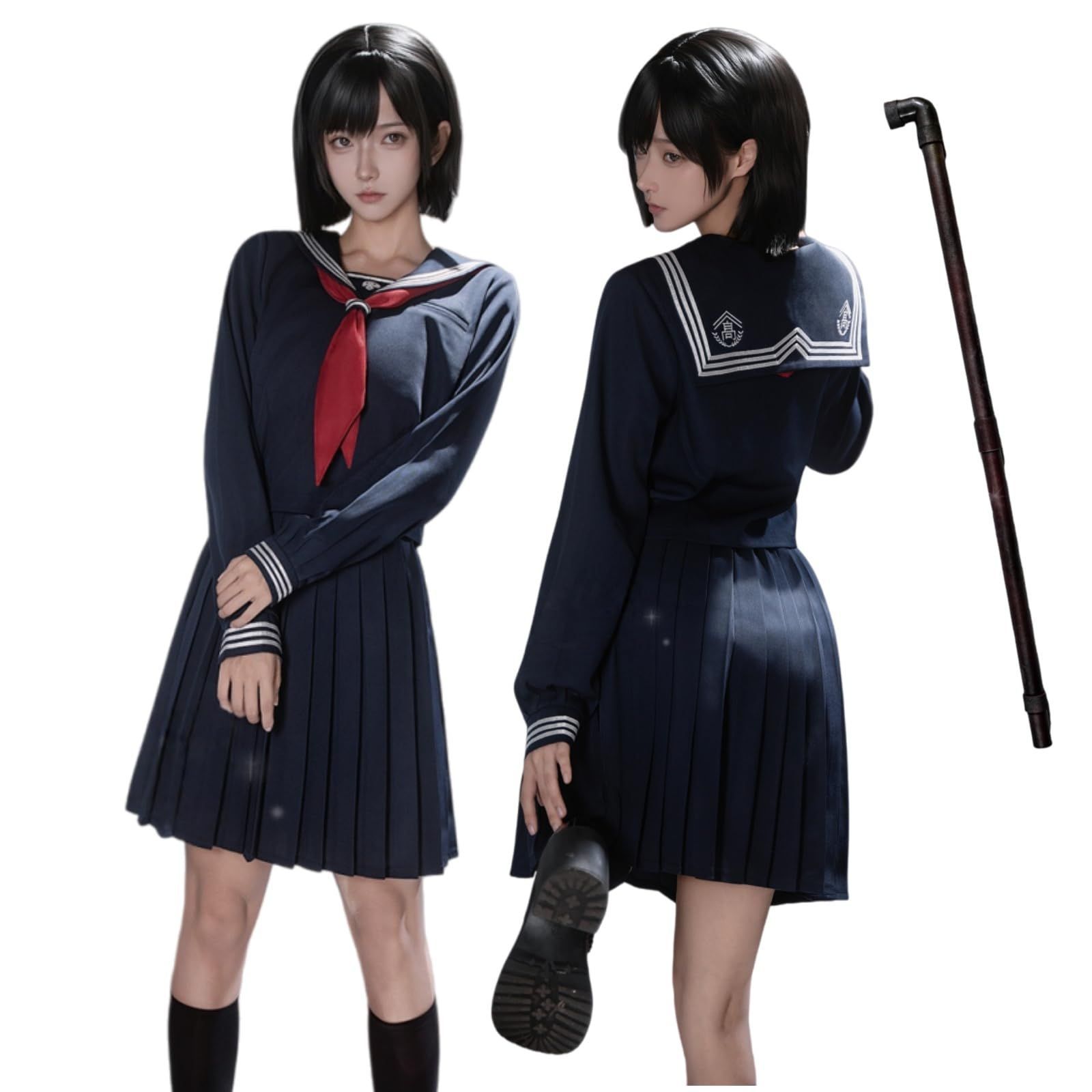 サイレントヒル コスプレ 深水雛子 衣装 JK制服 セット 女子高生 ハロウィン クリスマス 学園祭 文化祭 撮影用 パーティー 舞台演出服