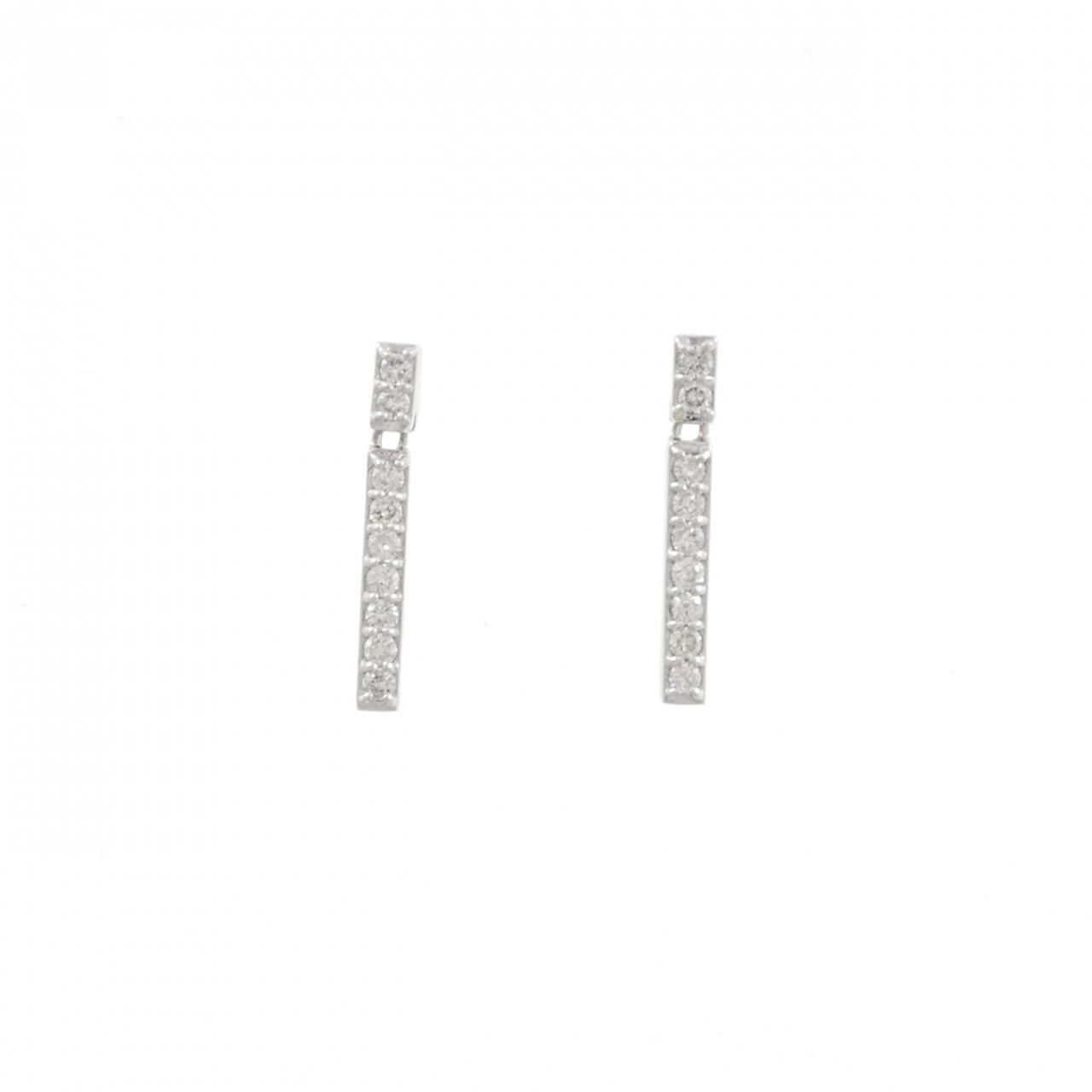 K18WG ダイヤモンド ピアス 0.30CT