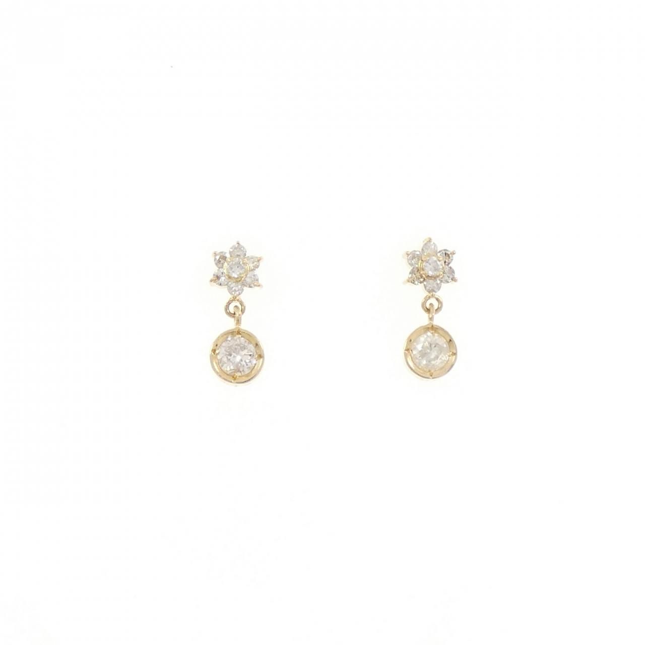 K18YG ダイヤモンド ピアス 0.38CT