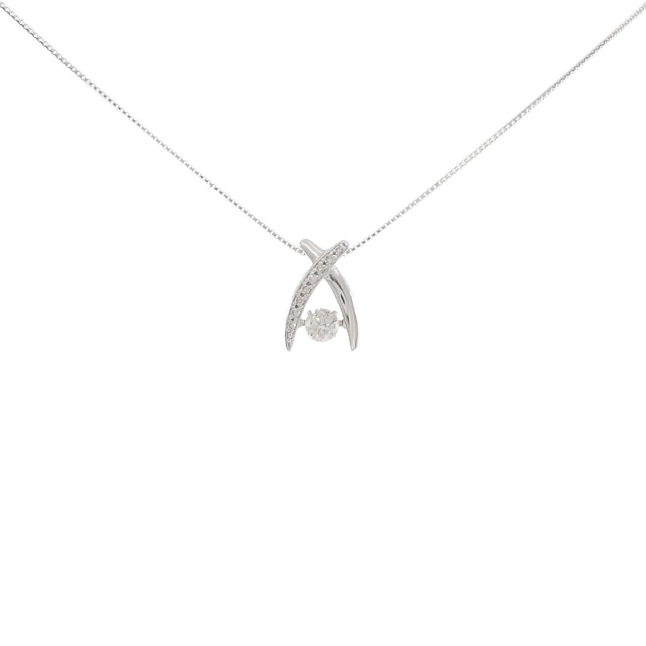 K18WG ダイヤモンド ネックレス 0.20CT