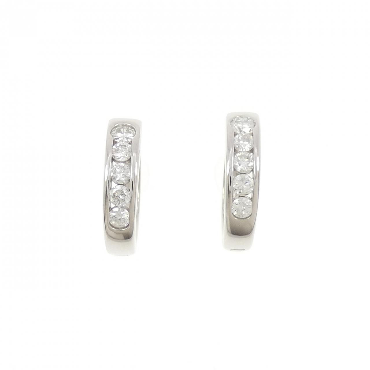 PT900 フープ ダイヤモンド ピアス 1.00CT - メルカリ