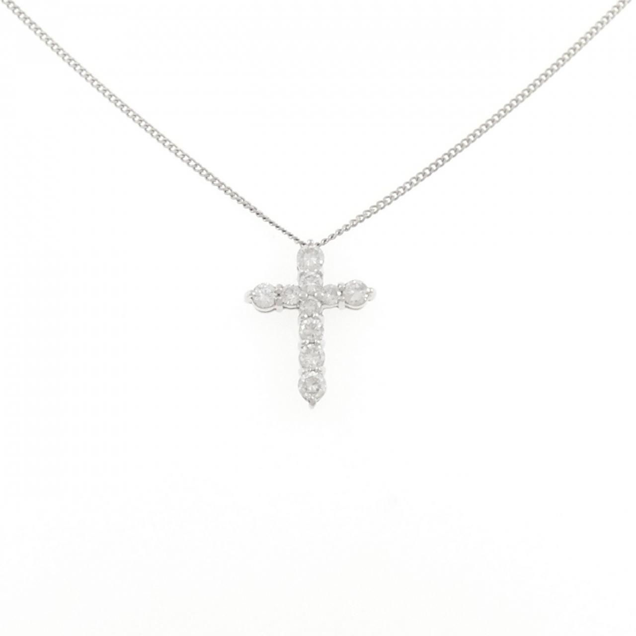 PT900/PT850 クロス ダイヤモンド ネックレス 1.00CT