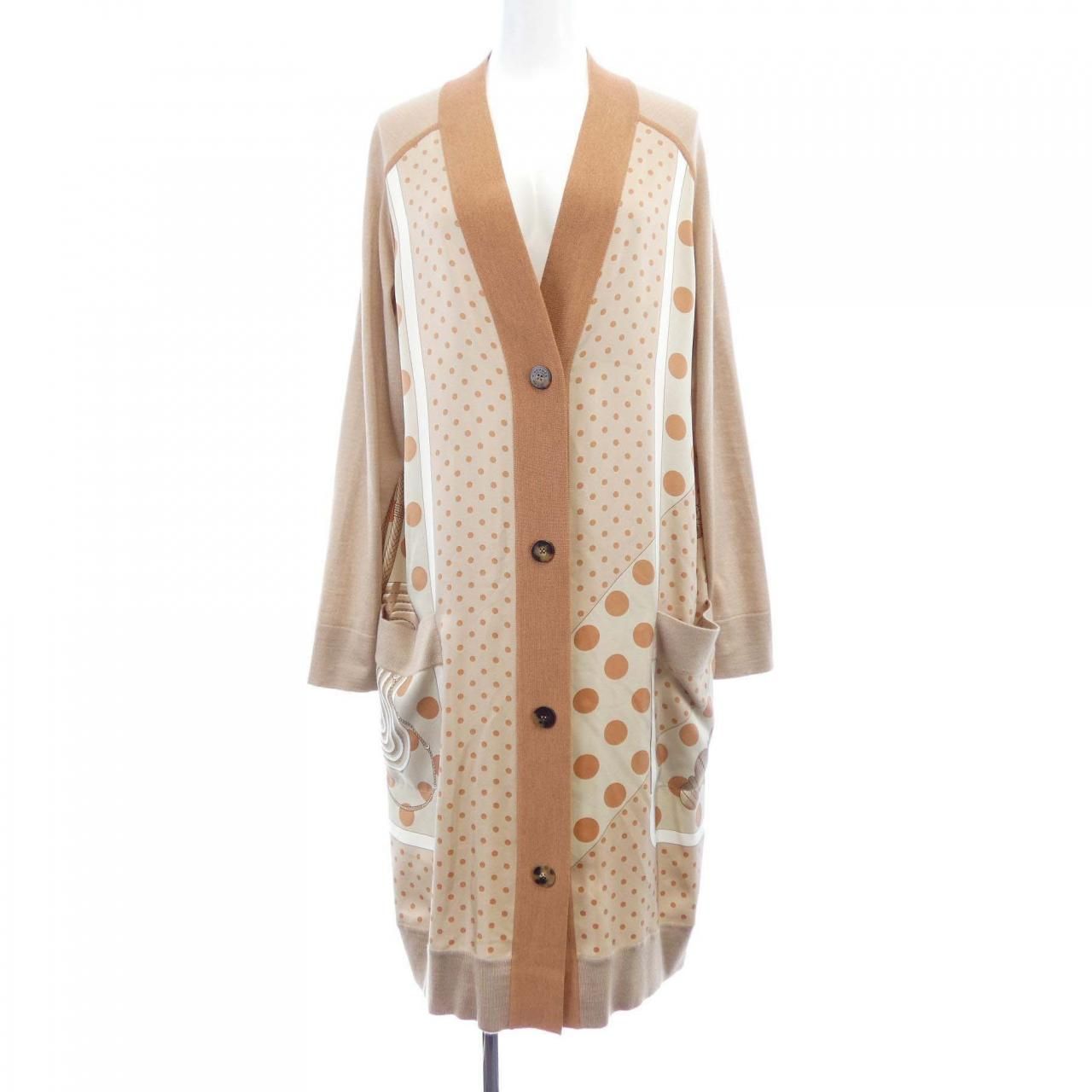 エルメス HERMES CLIC CLAC A POIS *17-7758 ツイルレーヌ カーディガン