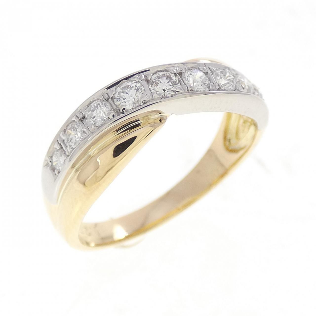 K18YG/PT900 ダイヤモンド リング 0.28CT