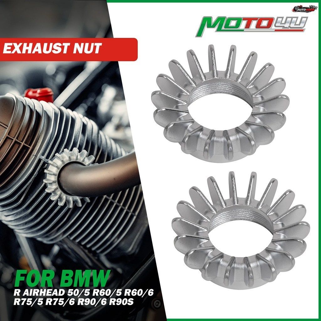 BMW Rエアヘッド50/5 R60/5 R60/6 R75/5 R75/6 R90/6 R90S用エキゾーストナット2個セット カフェレーサーバイク用エキゾーストパイプナット