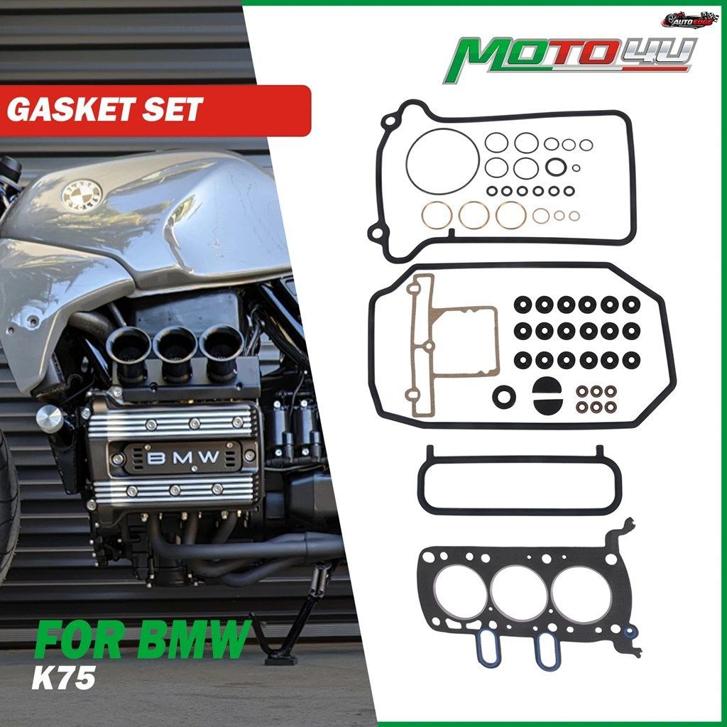 BMW K75 K75/2/C/S/RT/SE 1984-1997用ガスケットセット（バルブキャップガスケット、カフェレーサーモーターサイクルラバーキットフルセッ