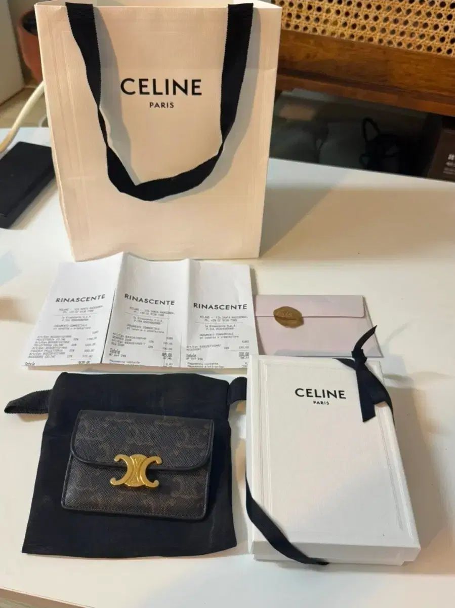 Celine セリーヌ トリオンフ カードウォレット ブラウン ゴールド
